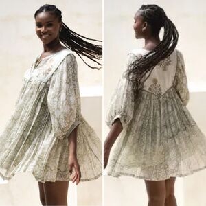 Daughters of India NWT Diya Mini Dress in Pistachio Size L